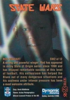 1996 Dynamic ARL Series 2 - State Wars #SW2 Rod Wishart Back